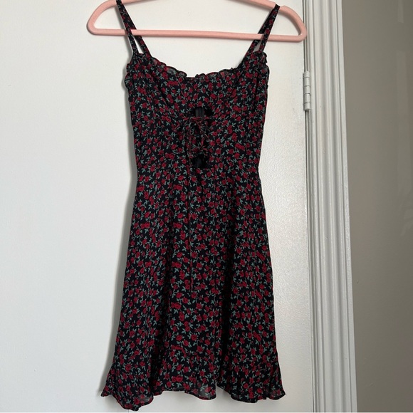 Reformation Sz 0 Strap Feminine Floral Mabel Rose Mini Dress NWOT - Picture 3 of 11
